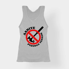 Aaniye Pudunga Venaam Women's Tank Top in Grey Melange Color