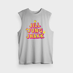 Jill Jung Jhakk Men/Unisex Tank Top in Grey Melange Color