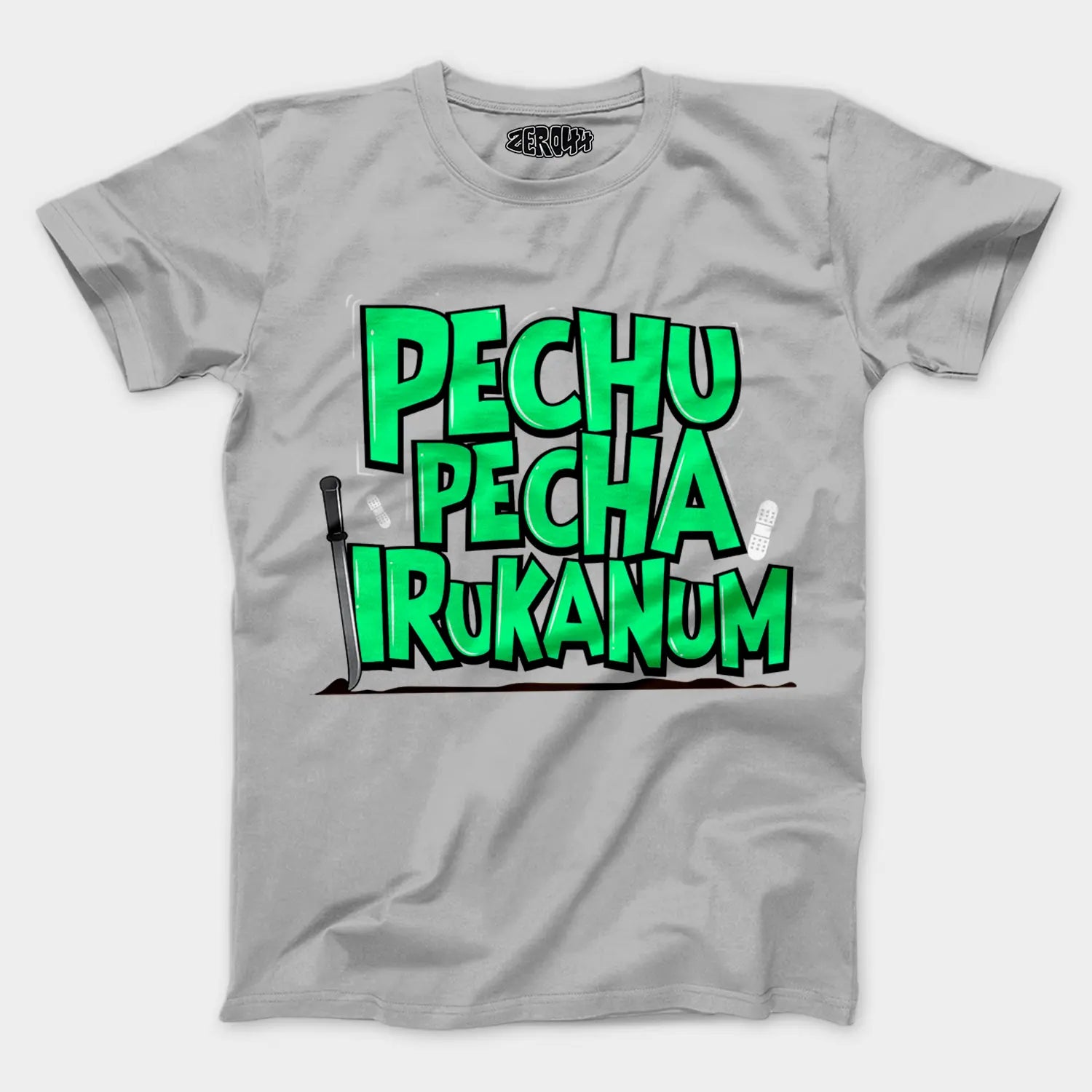 Pechu Pecha Irrukanum Men/Unisex T-Shirt in Grey Melange Color