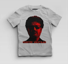 Hunter Vantaar Boys Round Neck T-Shirt in Grey Melange Color