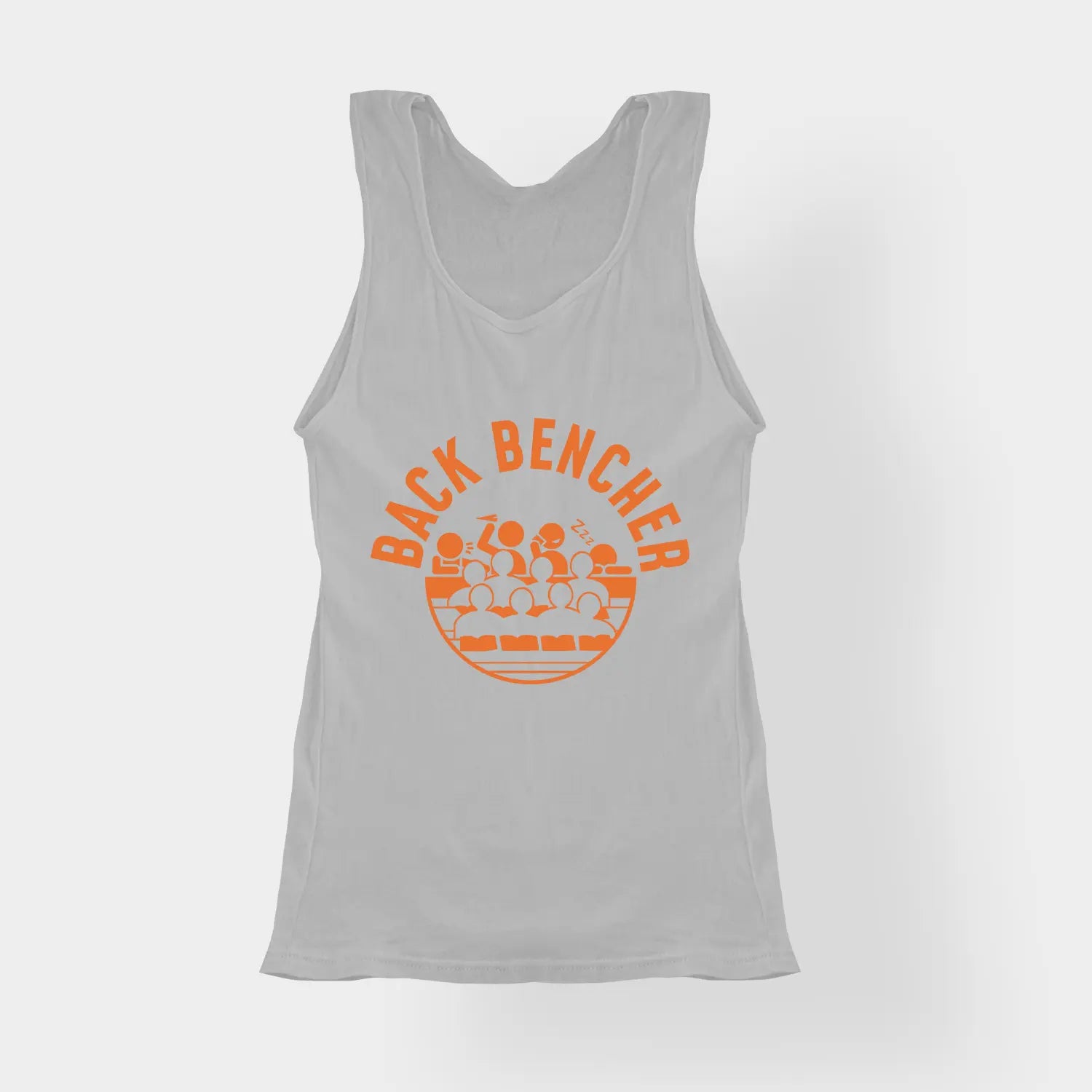 Back Bencher Women's Tank Top in Grey Melange Color