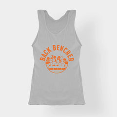 Back Bencher Women's Tank Top in Grey Melange Color