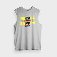 Neenga Romba Sappaa Phigru Men/Unisex Tank Top in Grey Melange Color