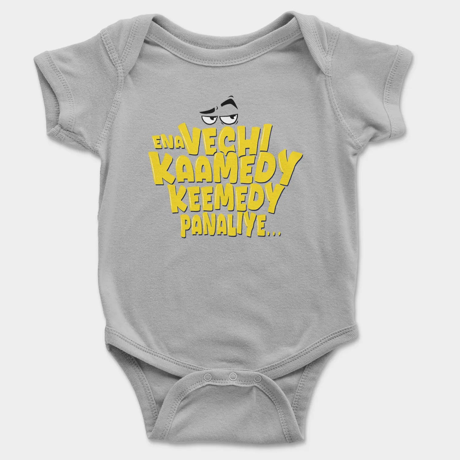 Ena Vechi Kaamedy Keemady Panaliye Onesie/Romper in Grey Melange Color