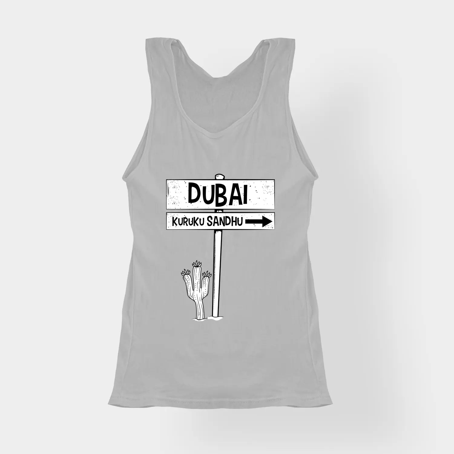 Dubai Kuruku Sandhu Women's Tank Top in Grey Melange Color