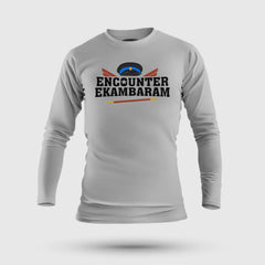 Encounter Ekambaram Men/Unisex Long Sleeve T-Shirt in Grey Melange Color