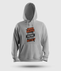Andha Kelviya Enna Pathu Yenda Ketta Men/Unisex Hoodie in Grey Melange Color