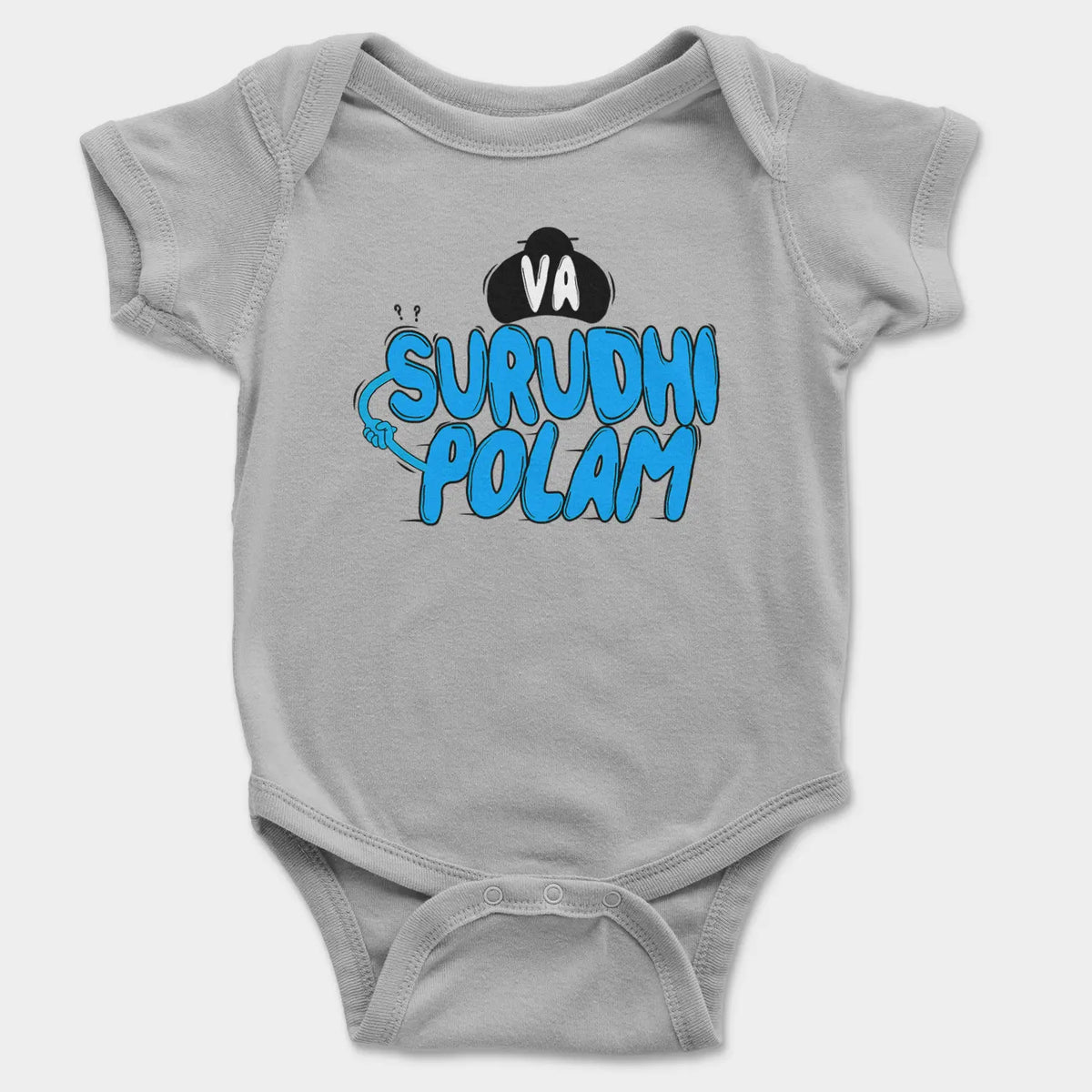 Va Surudhi Polam Onesie/Romper in Grey Melange Color
