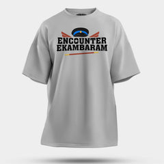 Encounter Ekambaram Men/Unisex Oversized T-Shirt in Grey Melange Color