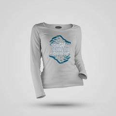Indha Gap Dhan Ne Enaku Vekka Pora Aap Ah? Women's Long Sleeve T-Shirt in Grey Melange Color
