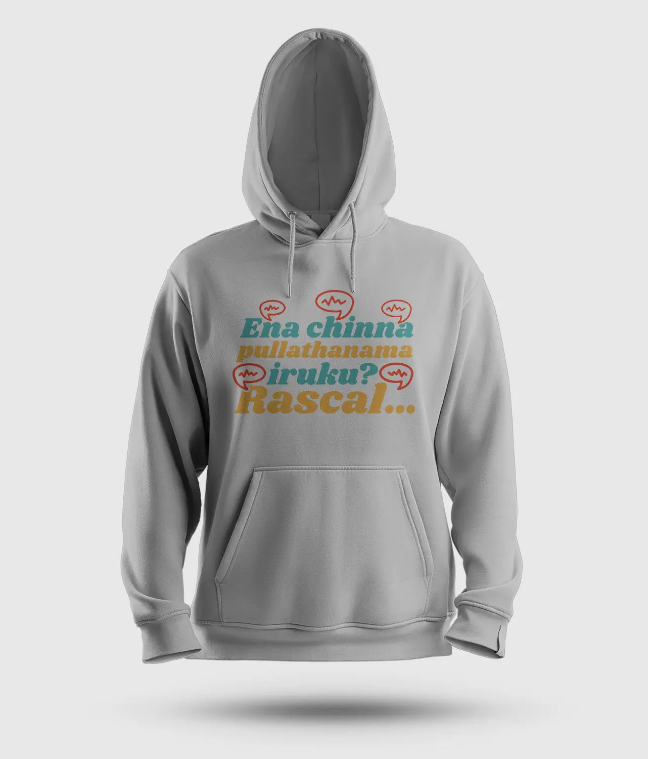 Ena Chinna Pulla Thanama Iruku Rascal Men/Unisex Hoodie in Grey Melange Color