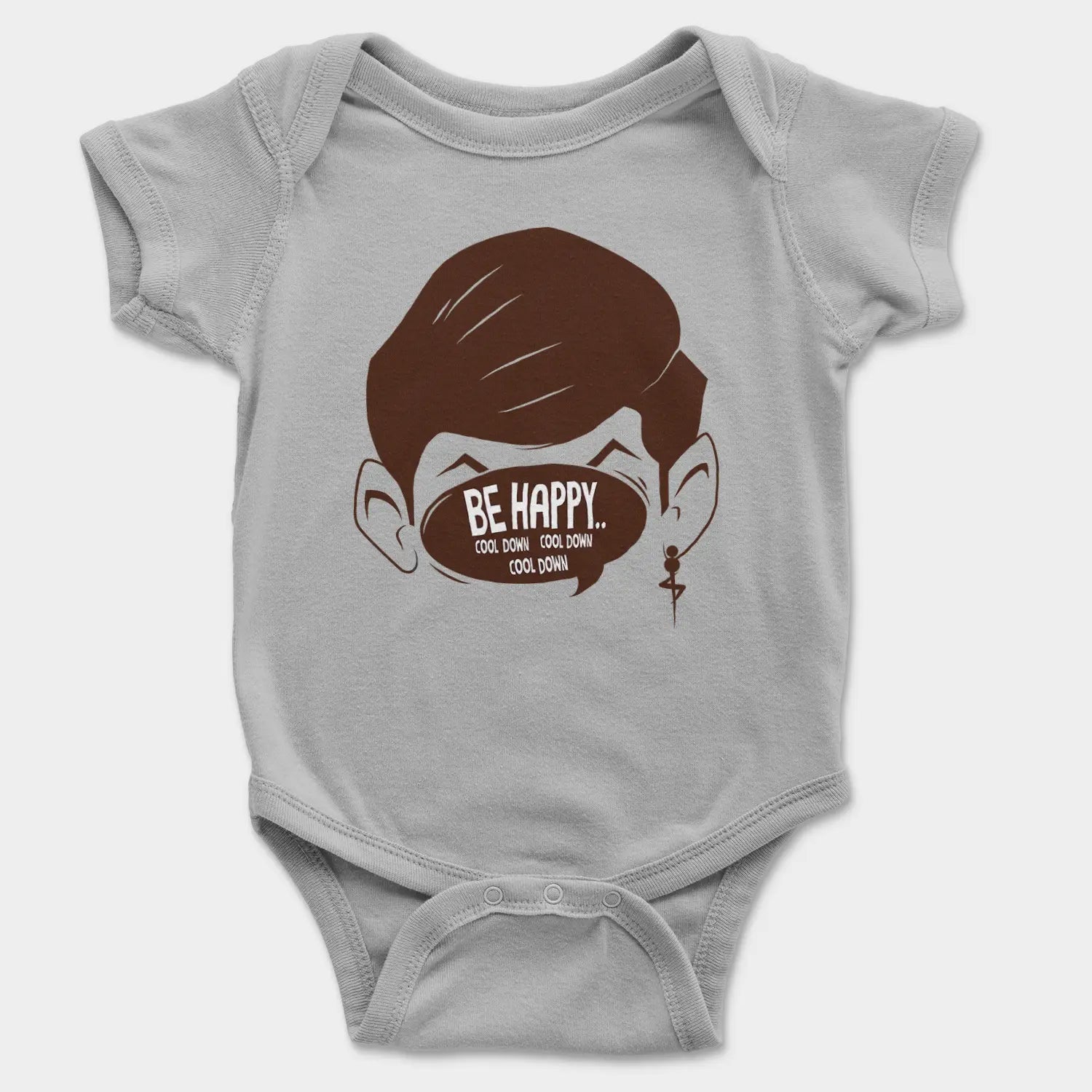 Be Happy Cool Down Cool Down Cool Down Onesie/Romper in Grey Melange Color