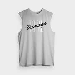 Total Damage Men/Unisex Tank Top in Grey Melange Color
