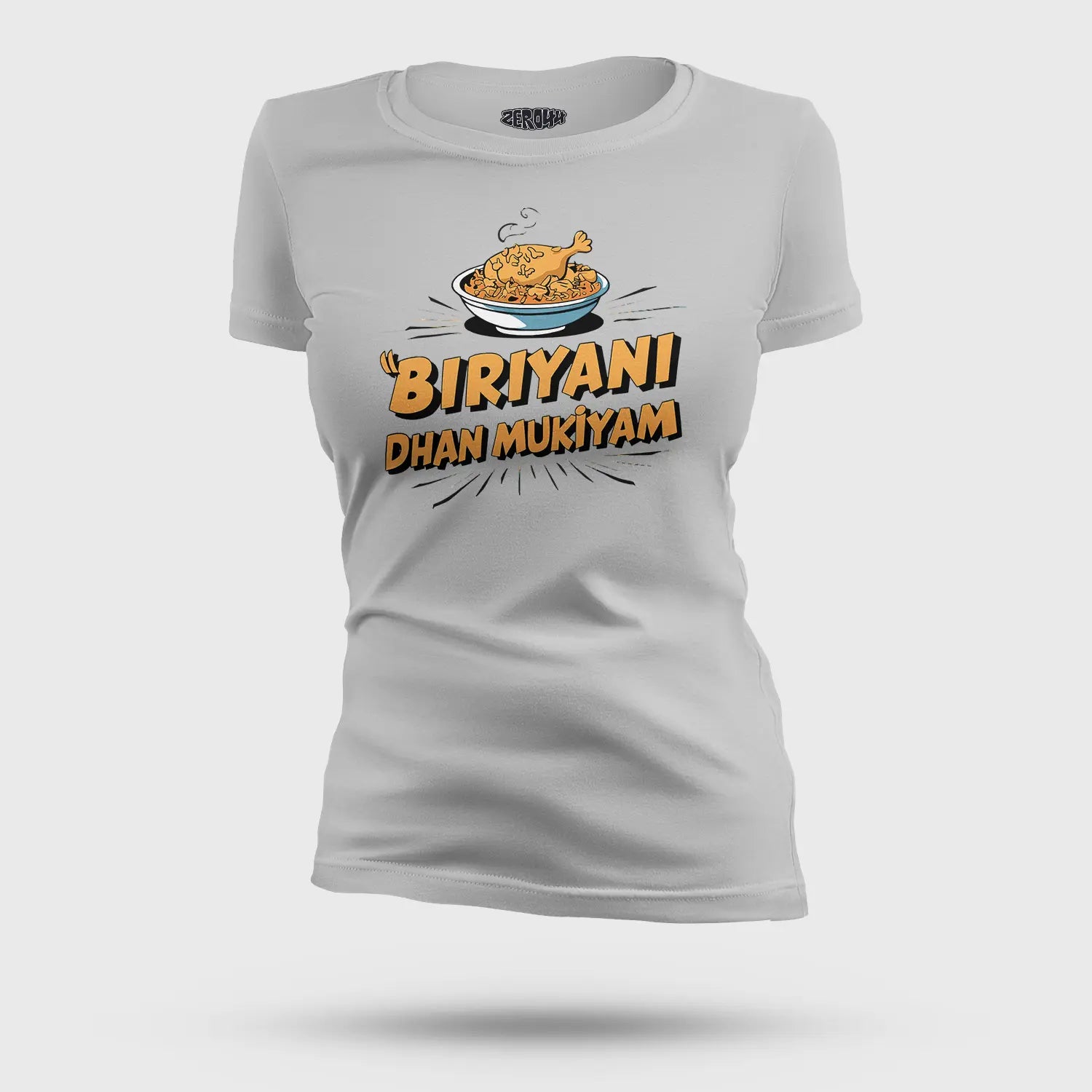 Biriyani Dhan Mukiyam Women's T-Shirt in Grey Melange Color