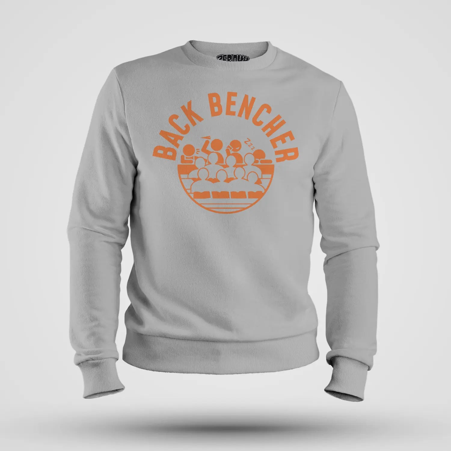 Back Bencher Men/Unisex Sweatshirt in Grey Melange Color