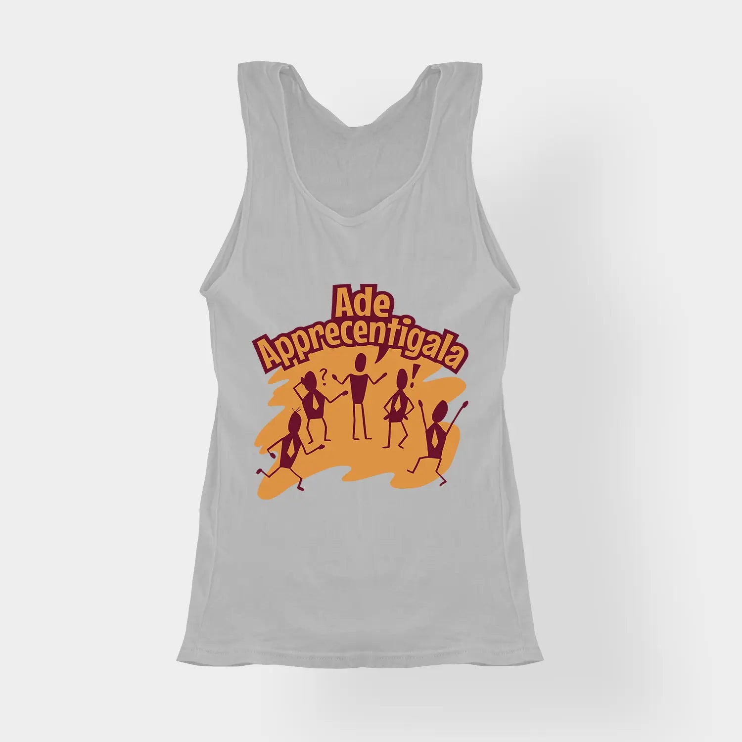 Ade Apprecentingala Women's Tank Top in Grey Melange Color