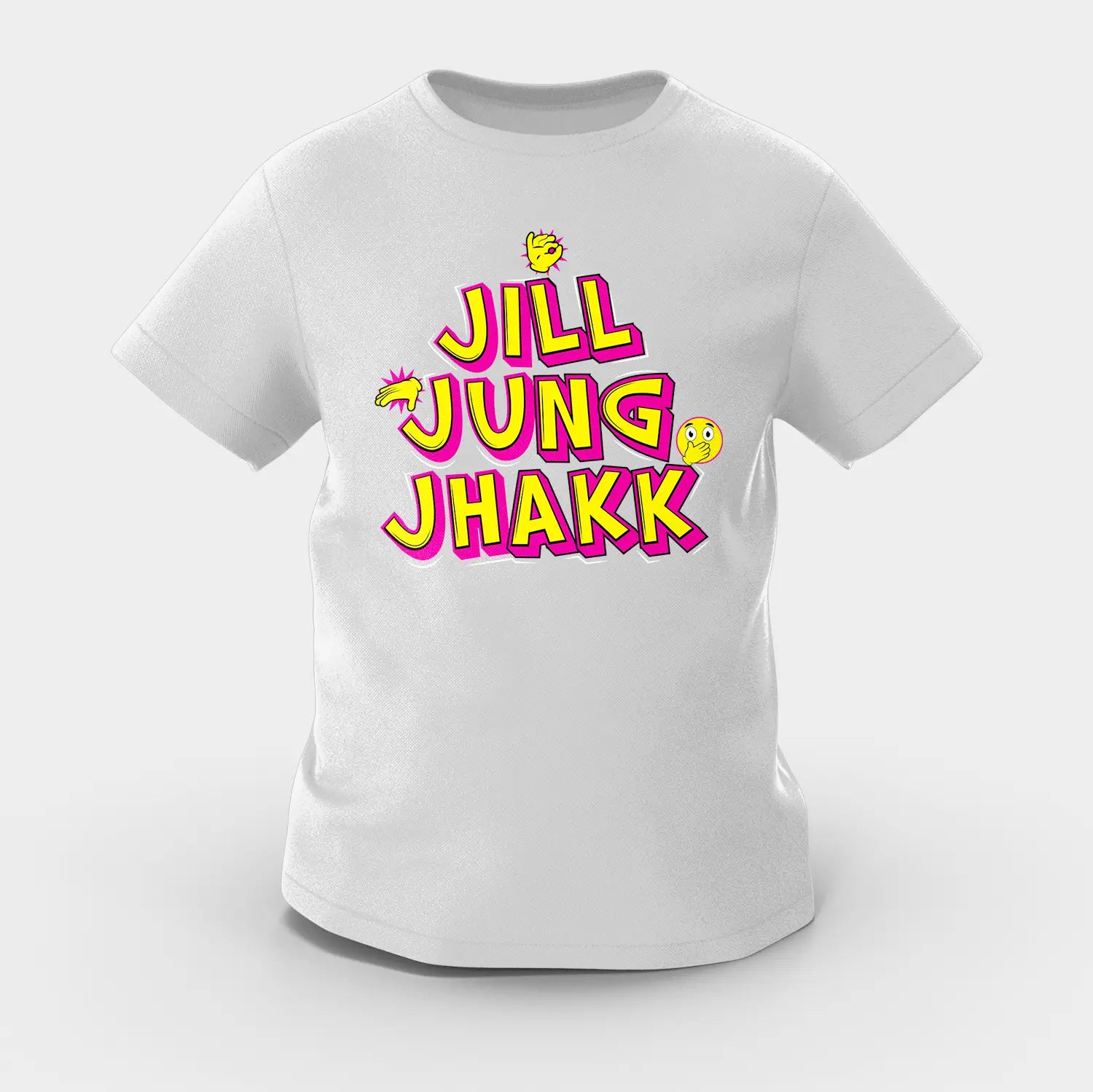Jill Jung Jhakk Girls Round Neck T-Shirt in Grey Melange Color