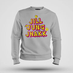 Jill Jung Jhakk Men/Unisex Sweatshirt in Grey Melange Color