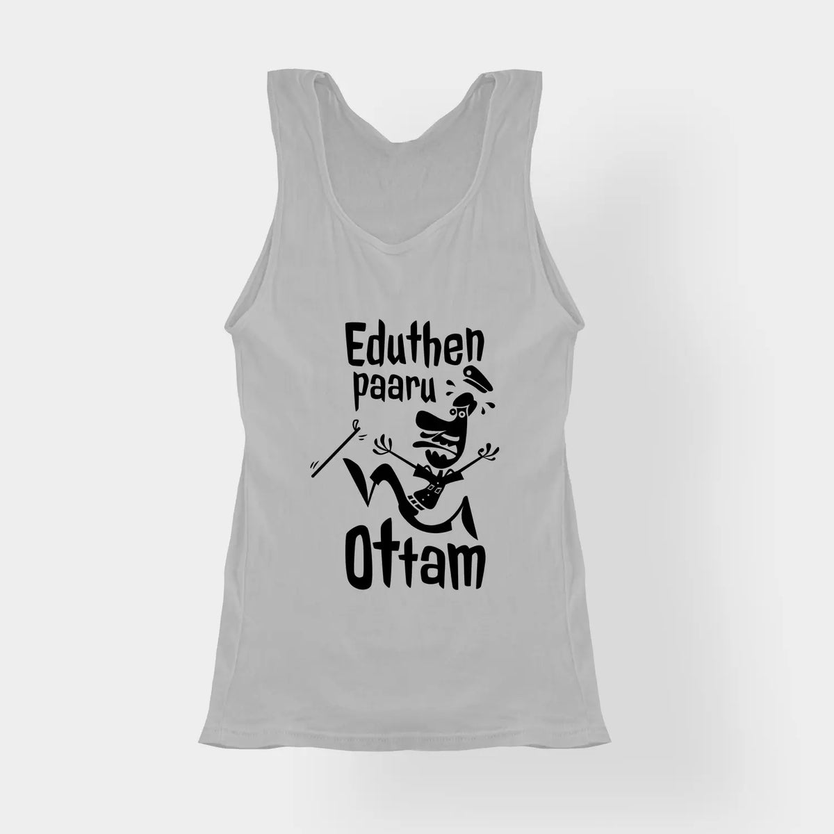 Eduthen Paaru Ottam Women's Tank Top in Grey Melange Color