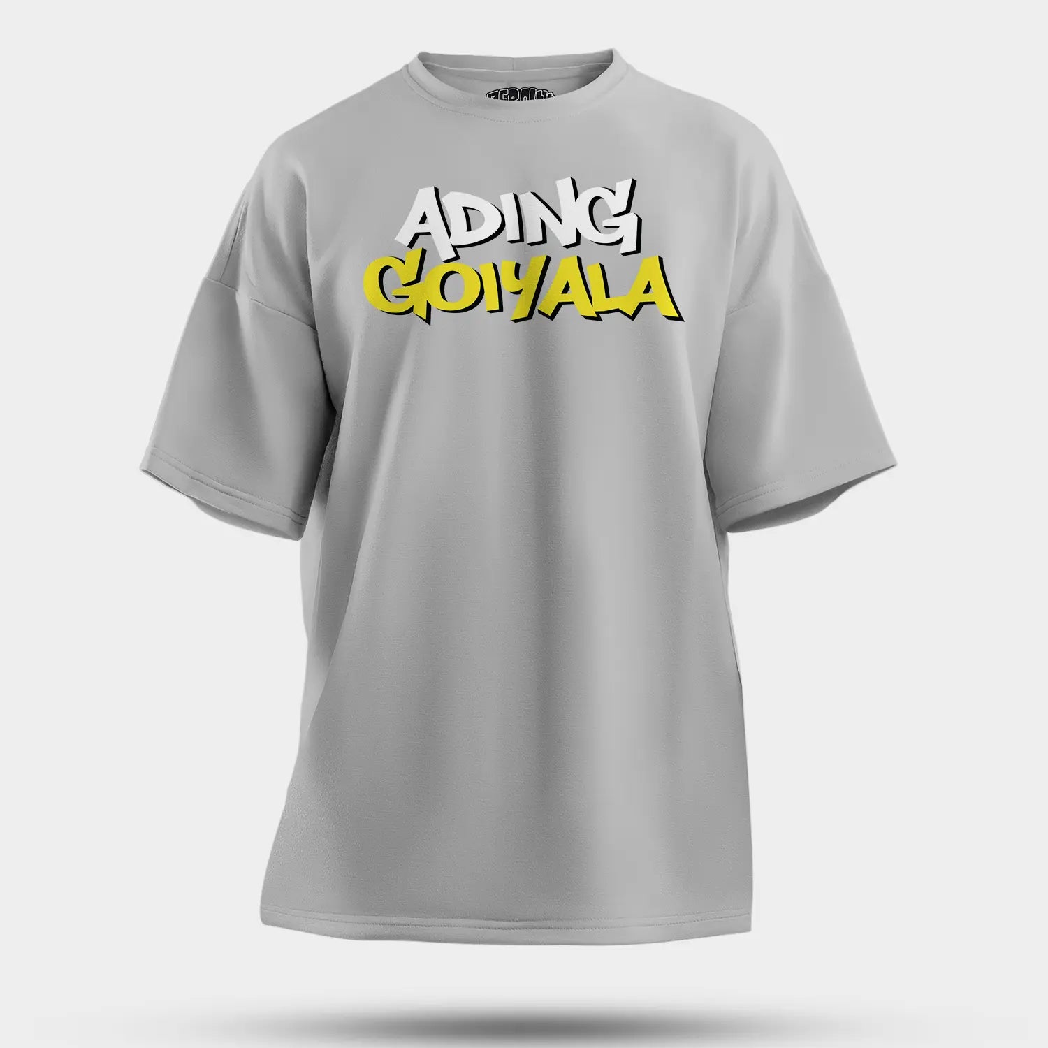 Ading Goiyala Men/Unisex Oversized T-Shirt in Grey Melange Color