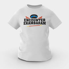 Encounter Ekambaram Girls Round Neck T-Shirt in Grey Melange Color