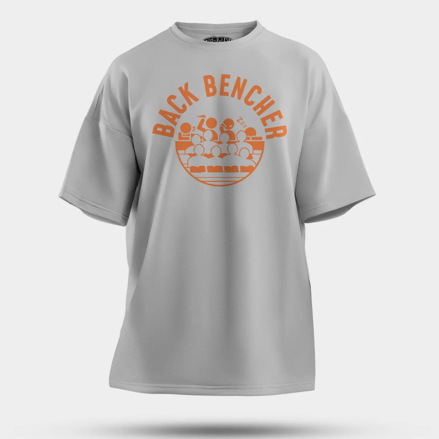 Back Bencher Men/Unisex Oversized T-Shirt in Grey Melange Color