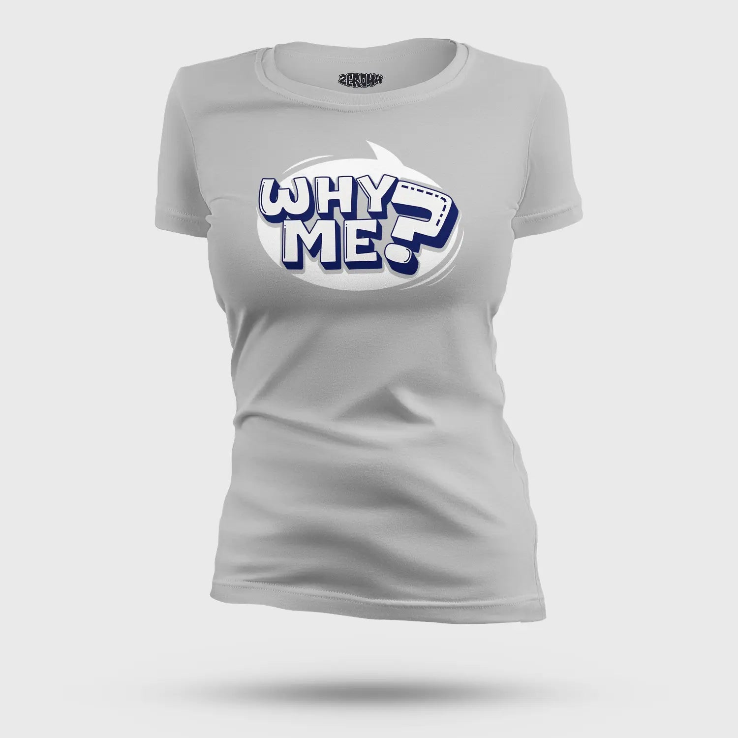 Why Me? Women's T-Shirt in Grey Melange Color