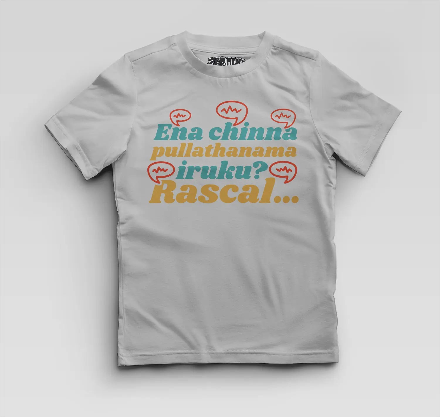 Ena Chinna Pulla Thanama Iruku Rascal Boys Round Neck T-Shirt in Grey Melange Color