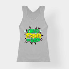 Evalo Distarpance You Raascal Women's Tank Top in Grey Melange Color