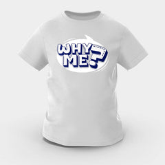 Why Me? Girls Round Neck T-Shirt in Grey Melange Color
