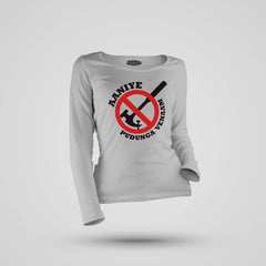 Aaniye Pudunga Venaam Women's Long Sleeve T-Shirt in Grey Melange Color