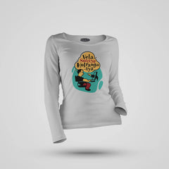 Vela Soliye Kolrangaiya Women's Long Sleeve T-Shirt in Grey Melange Color