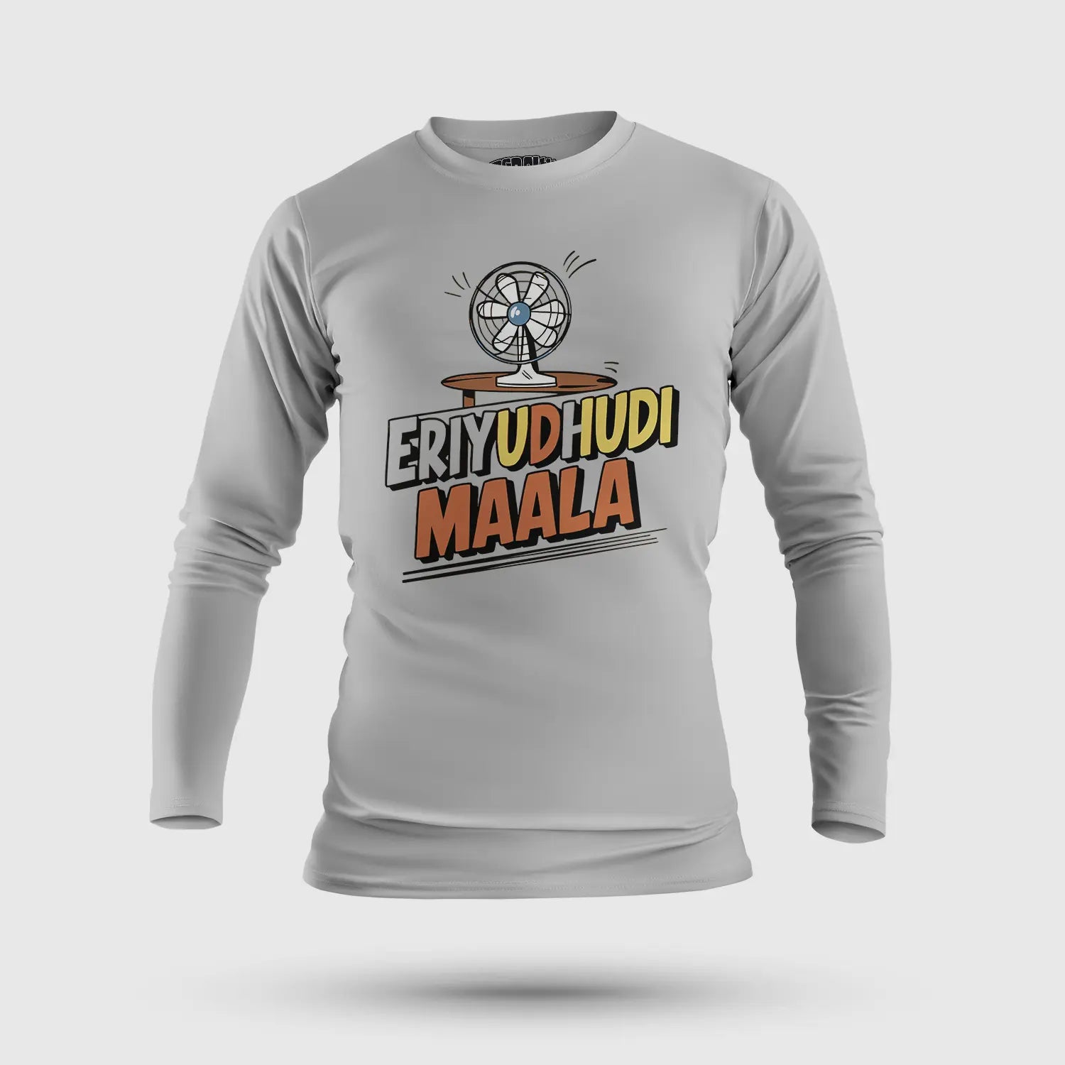 Eriyudhudi Maala Men/Unisex Long Sleeve T-Shirt in Grey Melange Color