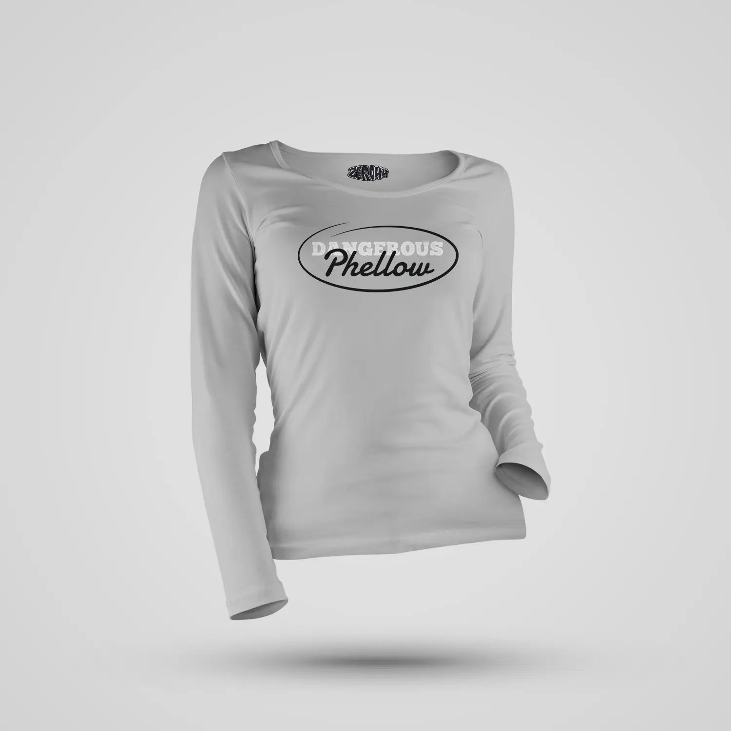 Dangerous Phellow Women's Long Sleeve T-Shirt in Grey Melange Color