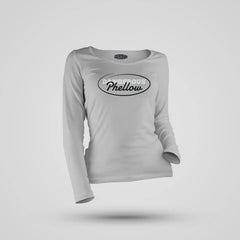 Dangerous Phellow Women's Long Sleeve T-Shirt in Grey Melange Color
