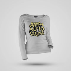 Anna Auto Varuma Women's Long Sleeve T-Shirt in Grey Melange Color