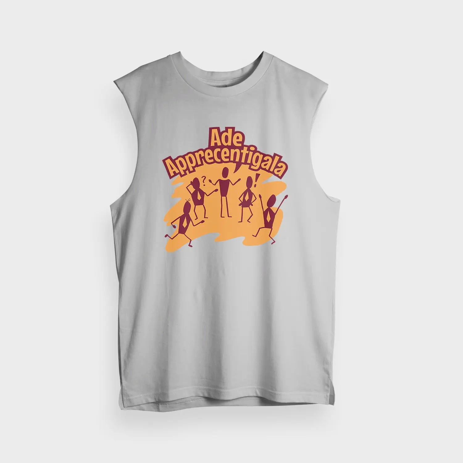 Ade Apprecentingala Men/Unisex Tank Top in Grey Melange Color