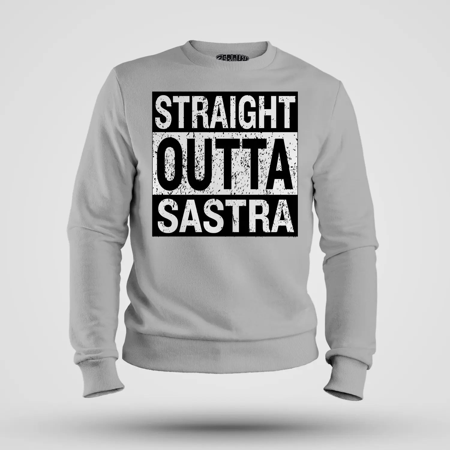Straight Outta Sastra Men/Unisex Sweatshirt in Grey Melange Color