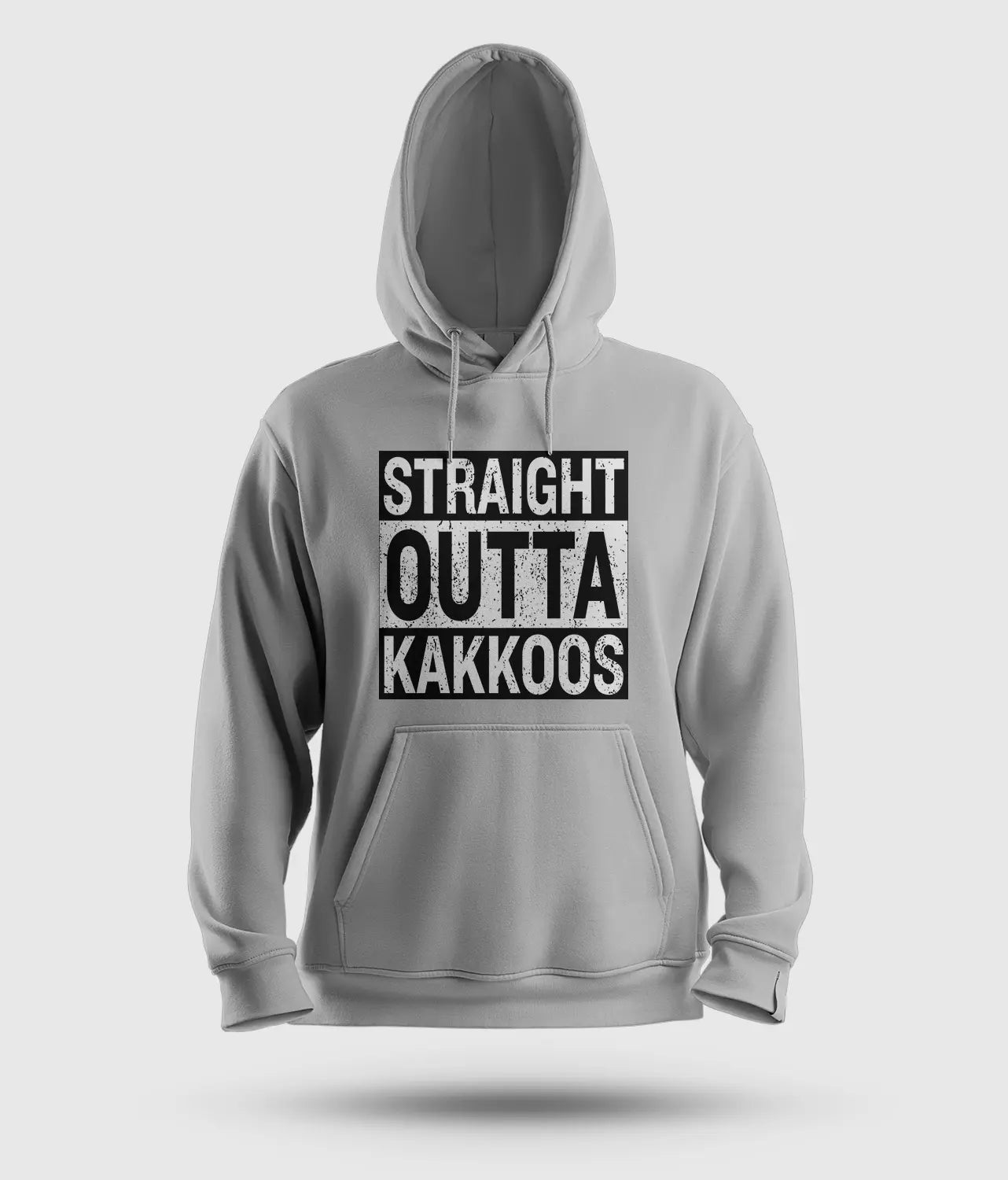 Straight Outta Kakkoos Men/Unisex Hoodie in Grey Melange Color