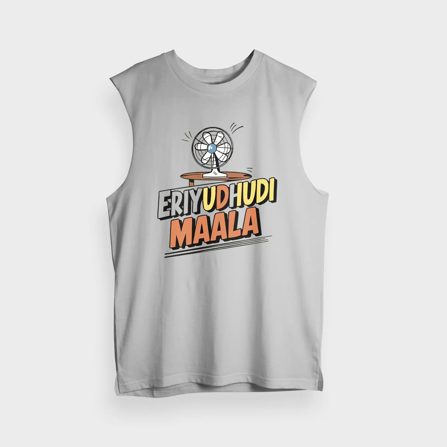 Eriyudhudi Maala Men/Unisex Tank Top in Grey Melange Color