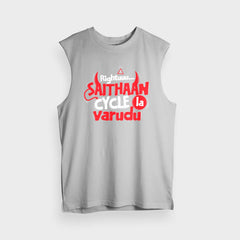 Rightuuu.. Saithaan Cycle La Varudhu Men/Unisex Tank Top in Grey Melange Color