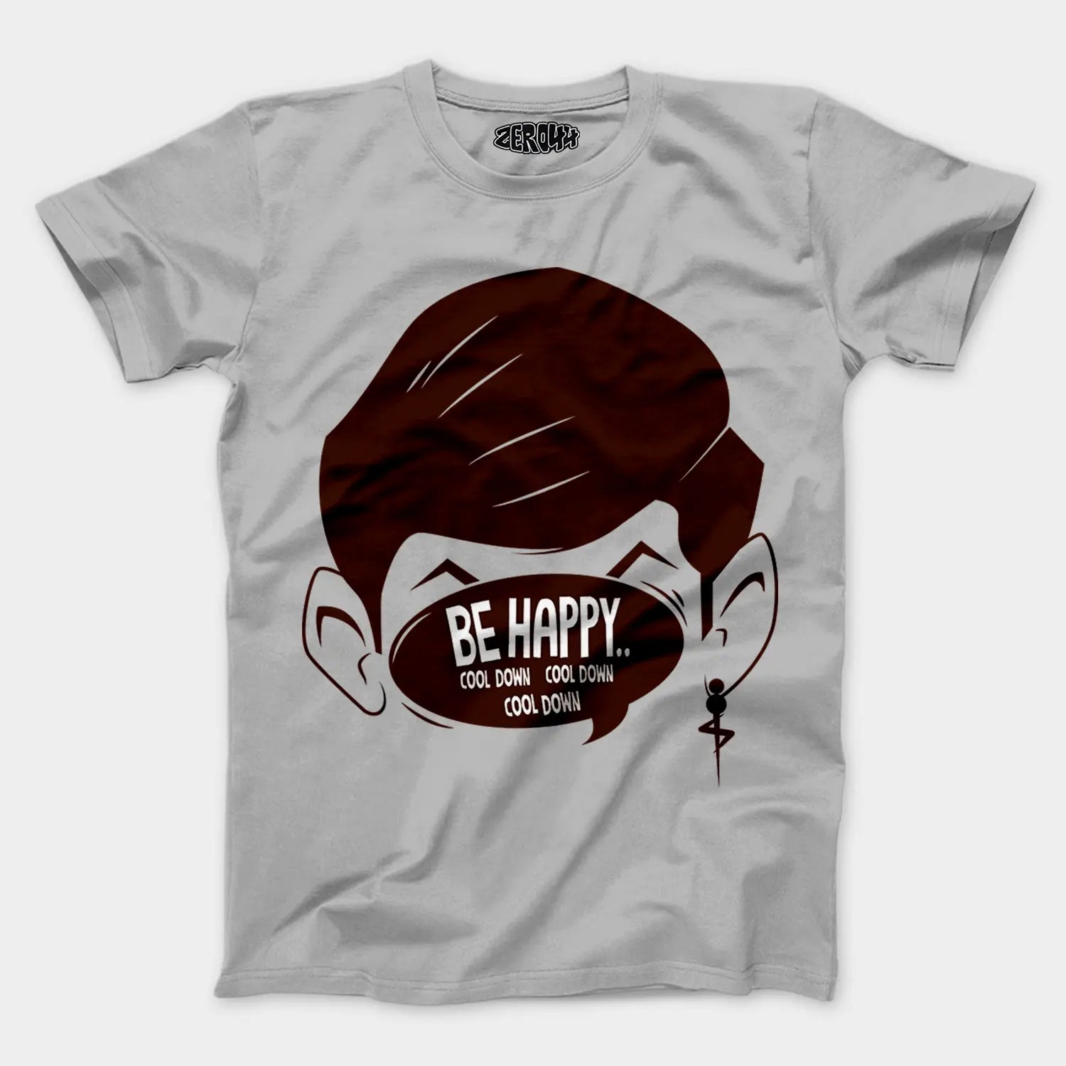 Be Happy Cool Down Cool Down Cool Down Men/Unisex T-Shirt in Grey Melange Color