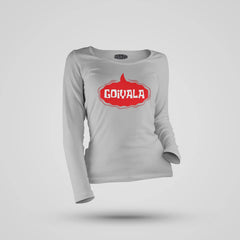 Goiyala Women's Long Sleeve T-Shirt in Grey Melange Color