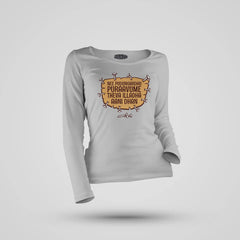 Nee Pudungurathu Puraavume Theva Illadha Aani Dhan Women's Long Sleeve T-Shirt in Grey Melange Color