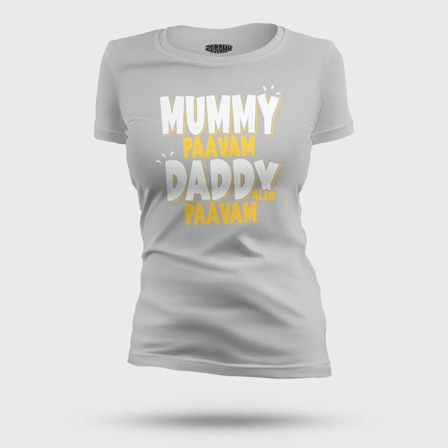 Mummy Paavam, Daddy Also Paavam Women's T-Shirt in Grey Melange Color