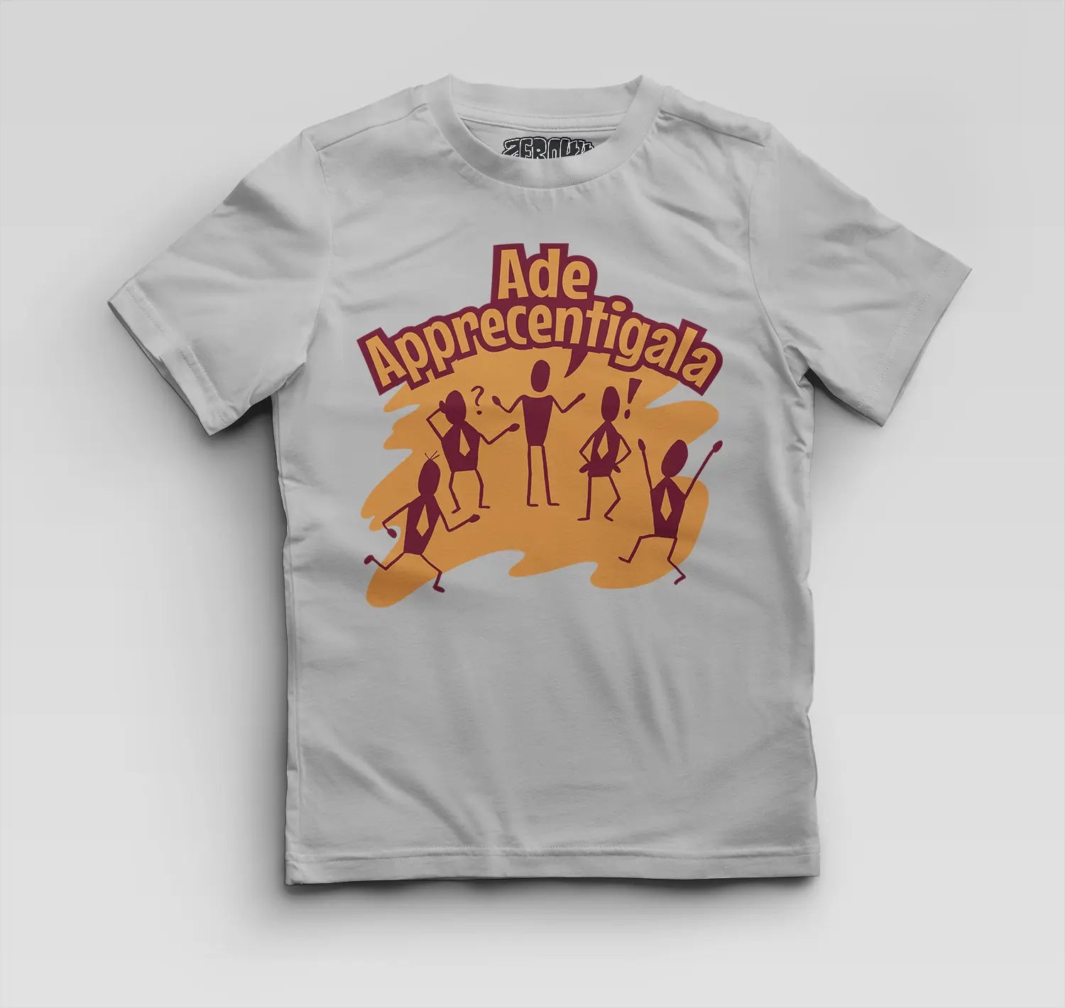 Ade Apprecentingala Boys Round Neck T-Shirt in Grey Melange Color