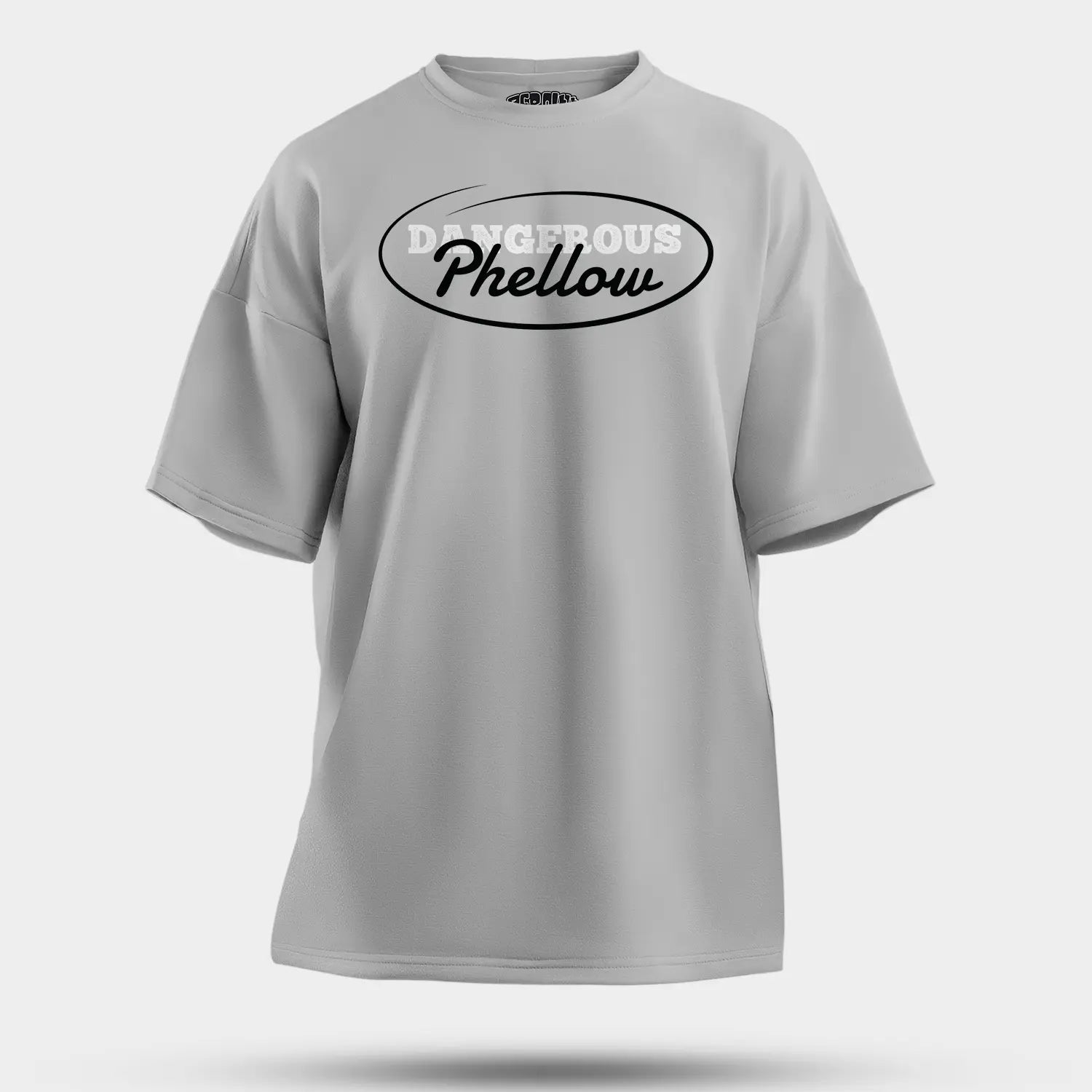 Dangerous Phellow Men/Unisex Oversized T-Shirt in Grey Melange Color