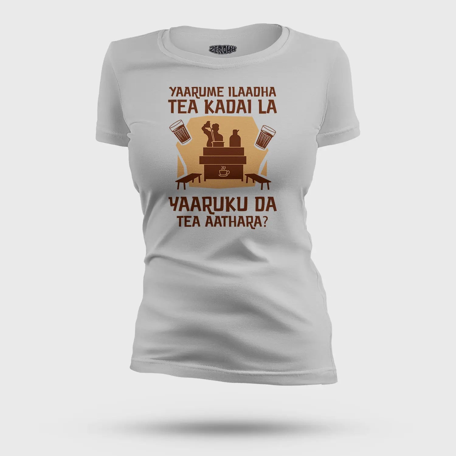 Yaarume Ilaadha Tea Kadai La Yaaruku Da Tea Aathara? Women's T-Shirt in Grey Melange Color