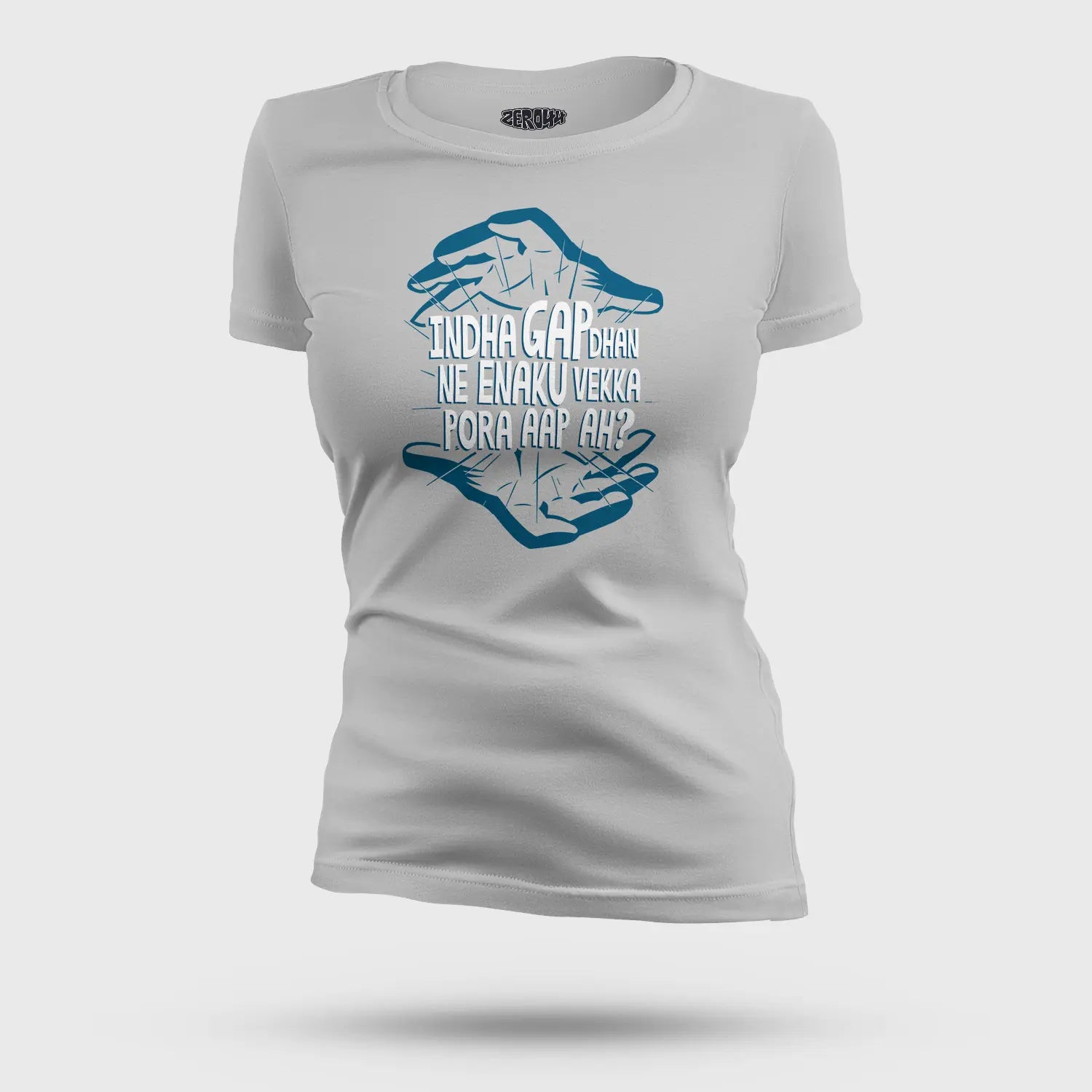 Indha Gap Dhan Ne Enaku Vekka Pora Aap Ah? Women's T-Shirt in Grey Melange Color