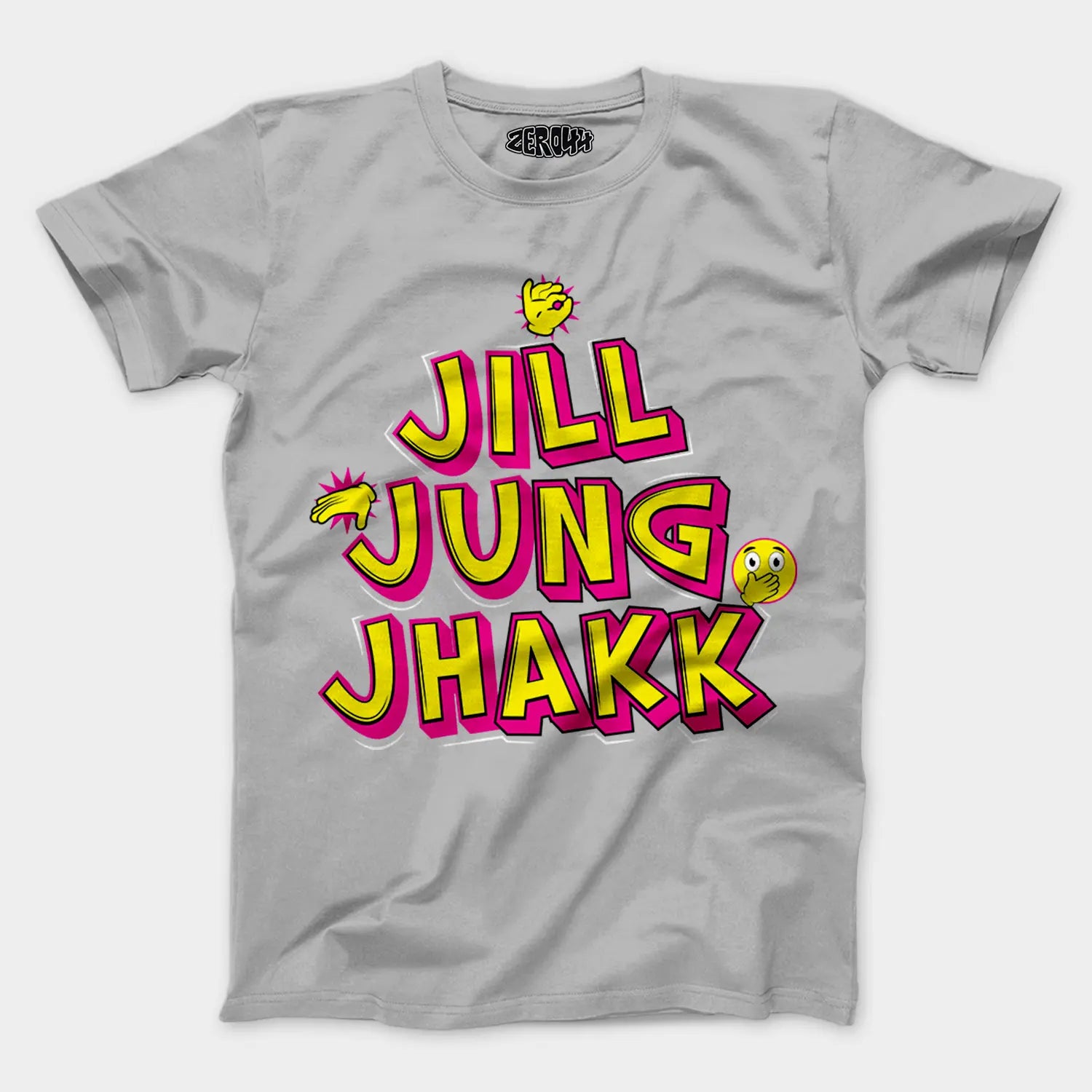 Jill Jung Jhakk Men/Unisex T-Shirt in Grey Melange Color